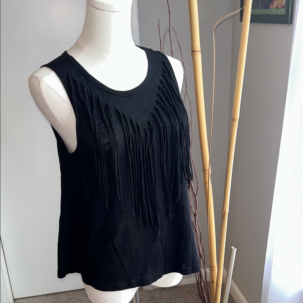 🖤🖤Express Black Tank Top with Fringe Detail